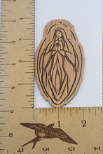 Load image into Gallery viewer, Vagina Mary laser engraved cherry wood christmas ornament
