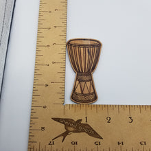 Load image into Gallery viewer, Traditional Djembe laser engraved cherry wood christmas ornament
