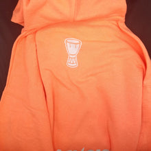 Load image into Gallery viewer, Djembe means everyone gather together in peace hoodie
