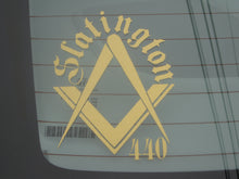 Load image into Gallery viewer, Masonic square and compass lodge decal - Altered Goods
