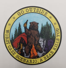 Load image into Gallery viewer, Go outside bear sticker
