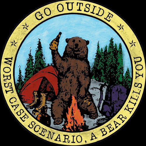 Go outside bear sticker