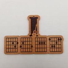 Load image into Gallery viewer, I DGAF guitar tab wood ornament
