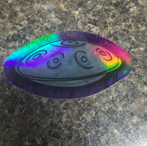 Handpan hologram sticker