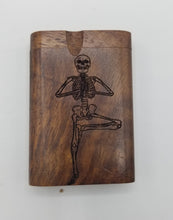 Load image into Gallery viewer, Tree pose yoga skeleton walnut dugout one hitter
