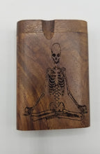 Load image into Gallery viewer, Lotus pose yoga skeleton walnut dugout one hitter
