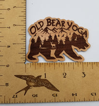 Load image into Gallery viewer, Old bear yoga wooden ornament
