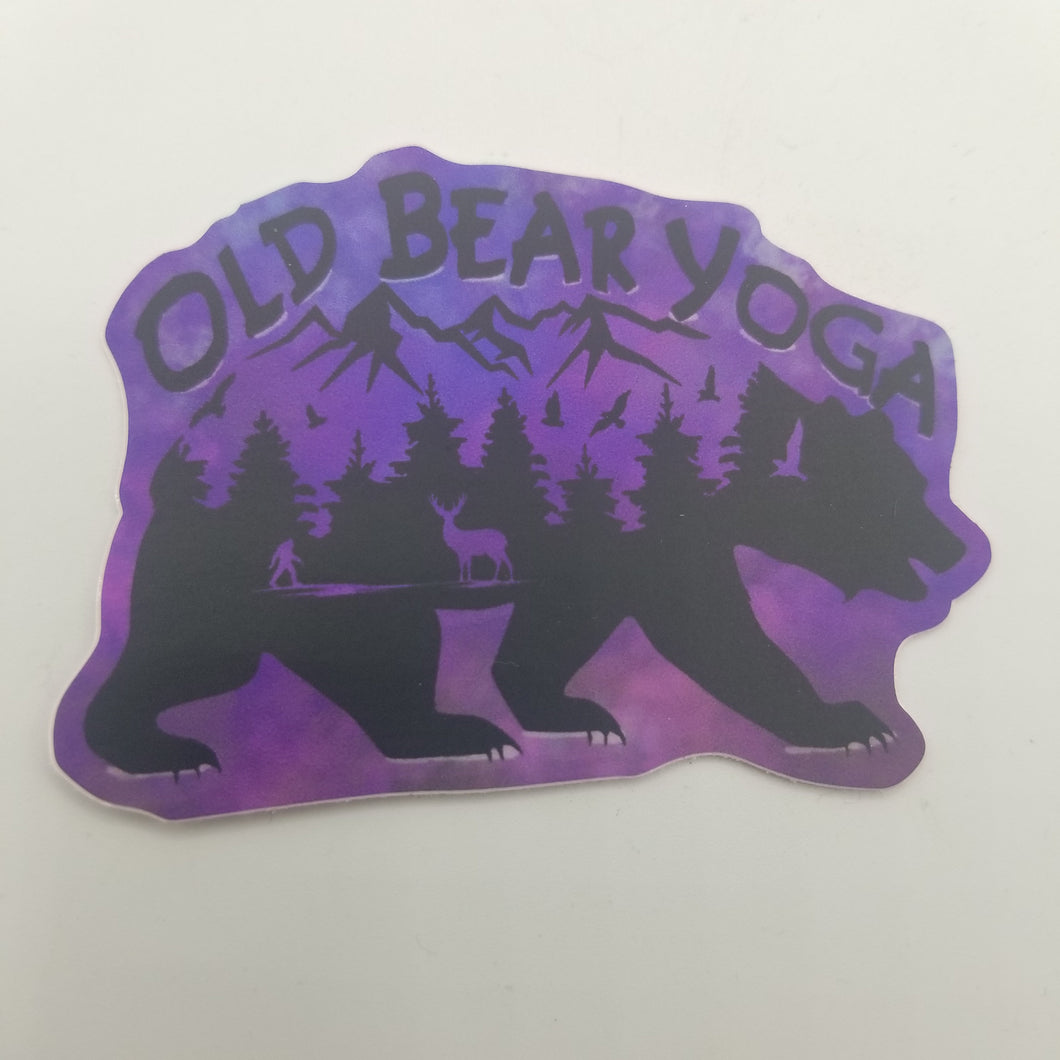 Old bear yoga sticker