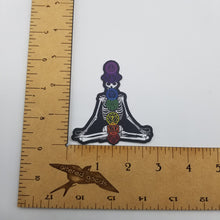 Load image into Gallery viewer, Chakra skeleton yoga sticker
