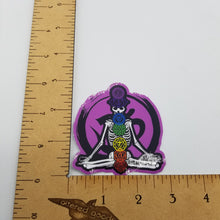 Load image into Gallery viewer, Om Chakra skeleton yoga sticker
