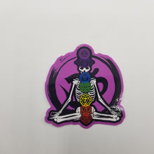 Load image into Gallery viewer, Om Chakra skeleton yoga sticker
