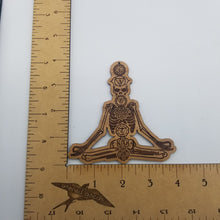 Load image into Gallery viewer, Chakra skeleton wooden ornament
