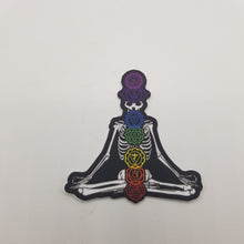 Load image into Gallery viewer, Chakra skeleton yoga sticker
