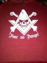 Load image into Gallery viewer, Freemason fear no danger square and compass sweatshirt - Altered Goods
