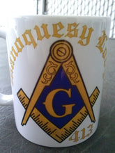 Load image into Gallery viewer, Masonic square and compass lodge mug - Altered Goods
