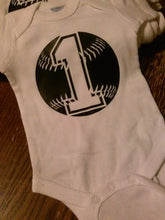 Load image into Gallery viewer, Baseball month onesies - Altered Goods
