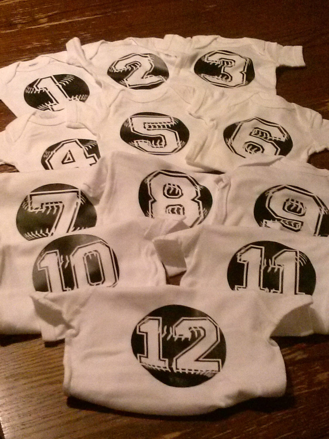 Baseball month onesies - Altered Goods