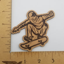 Load image into Gallery viewer, Skateboard laser engraved cherry wood christmas ornament
