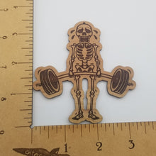 Load image into Gallery viewer, Weight lifting skeleton ornament
