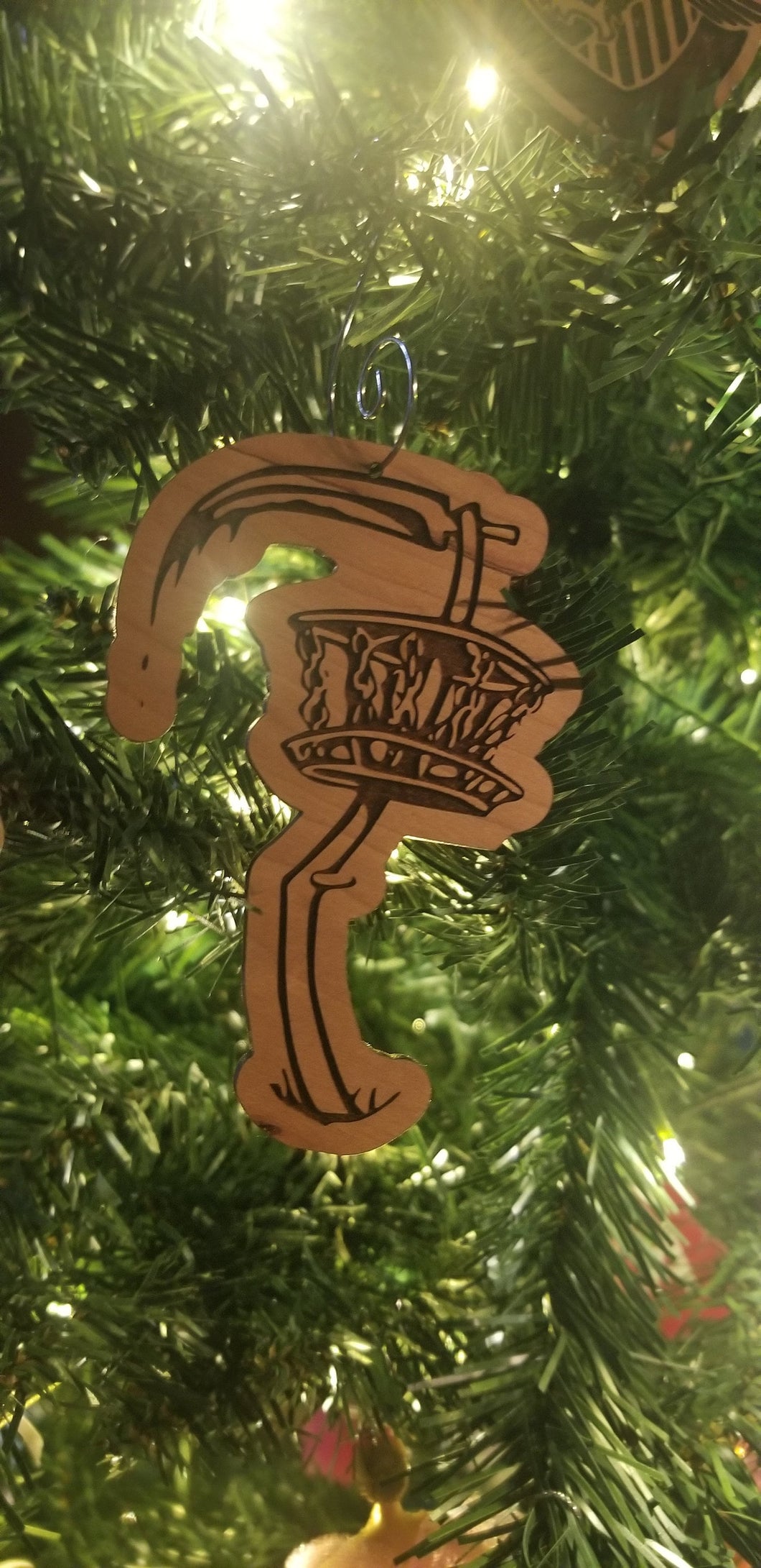 Disc golf reaper ornament