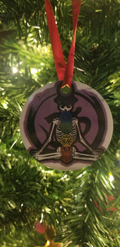 Chakra skeleton metal ornament