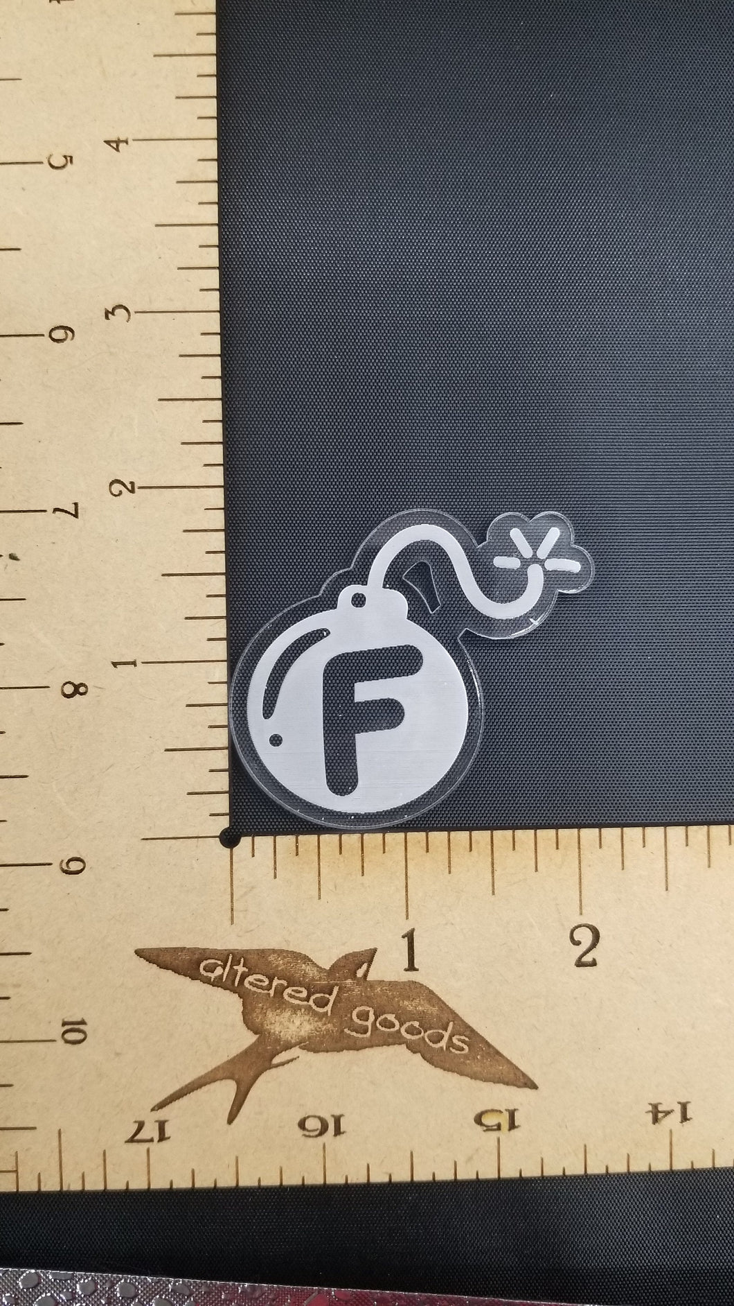 F bomb token acrylic