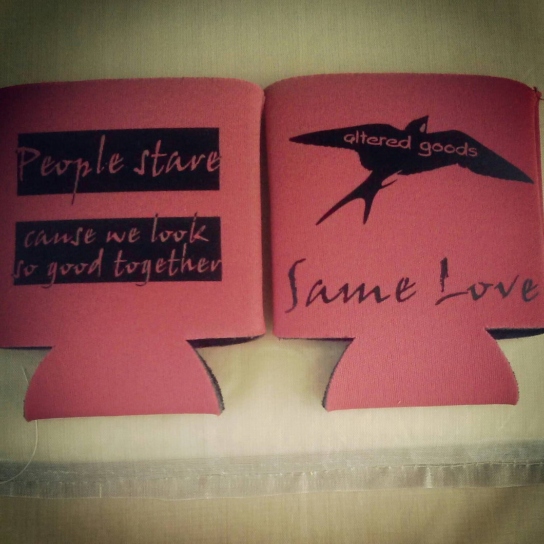 Same love beer can cooler - Altered Goods