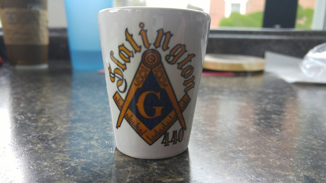 Freemason shot glass - Altered Goods