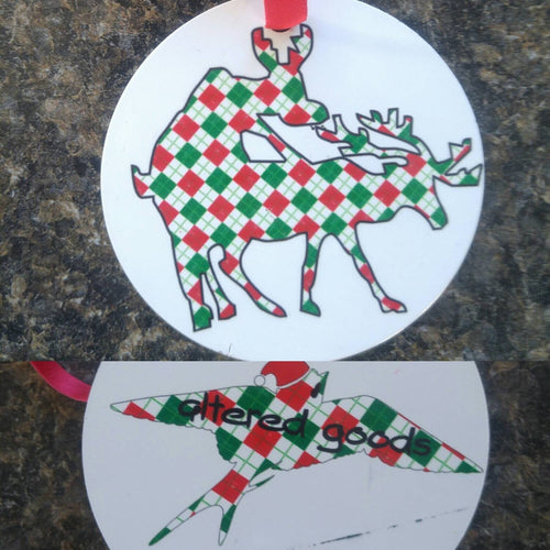 Humping reindeer ornament - Altered Goods