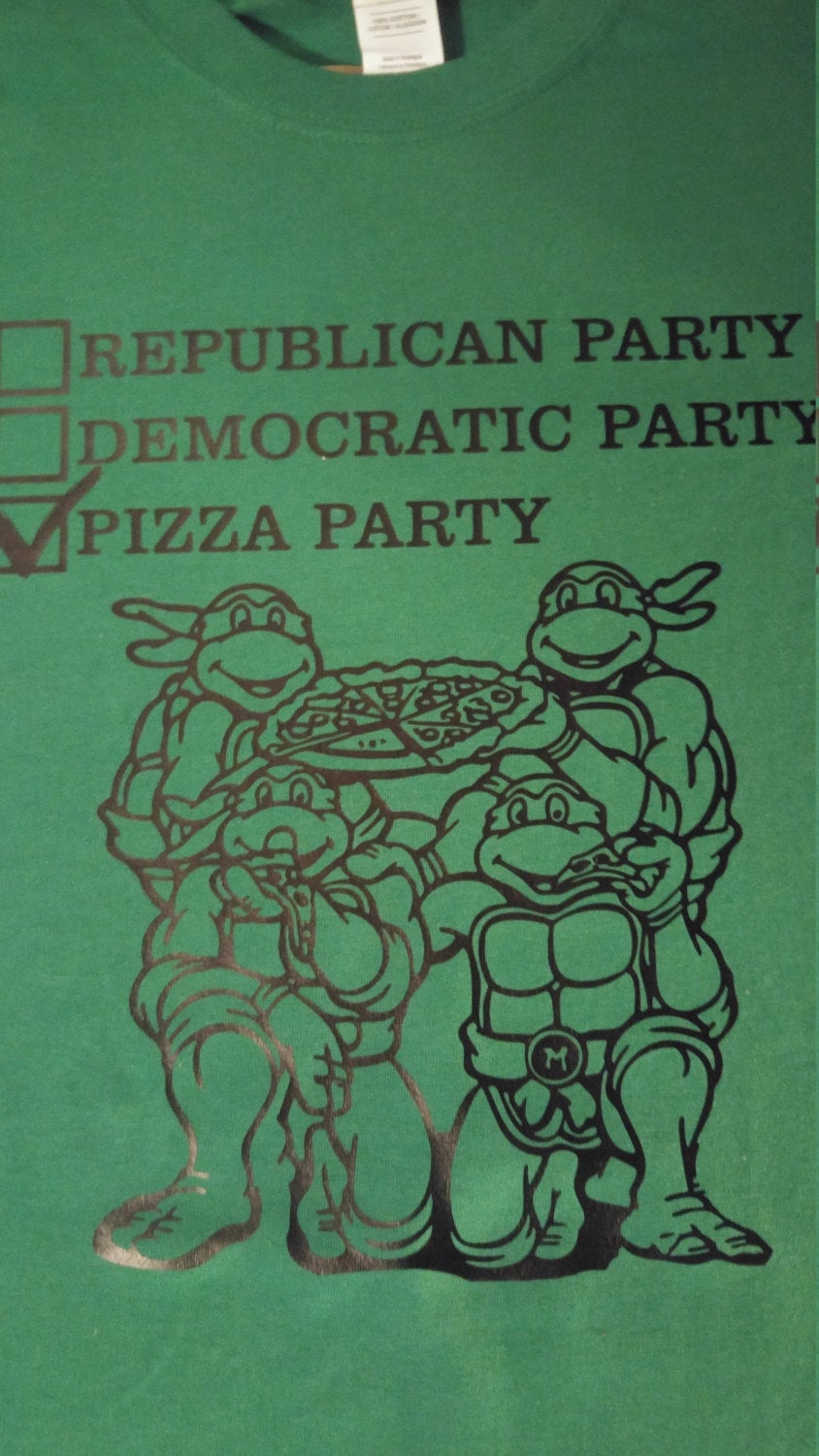 Pizza political party turtles shirt - Altered Goods